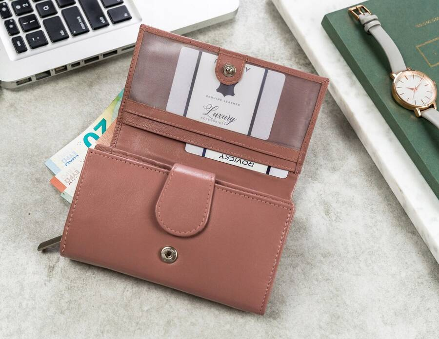 Duży, skórzany portfel damski z systemem RFID - 4U Cavaldi - obrazek 6