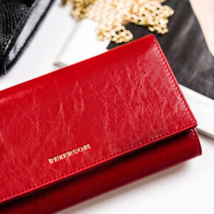 Skórzany portfel damski na karty z ochroną RFID - Peterson